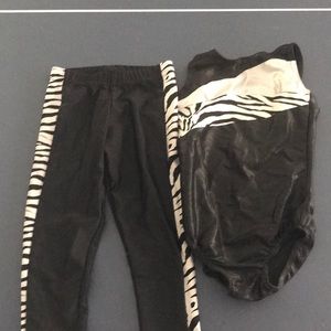 Gymnastics leotard and matching pants